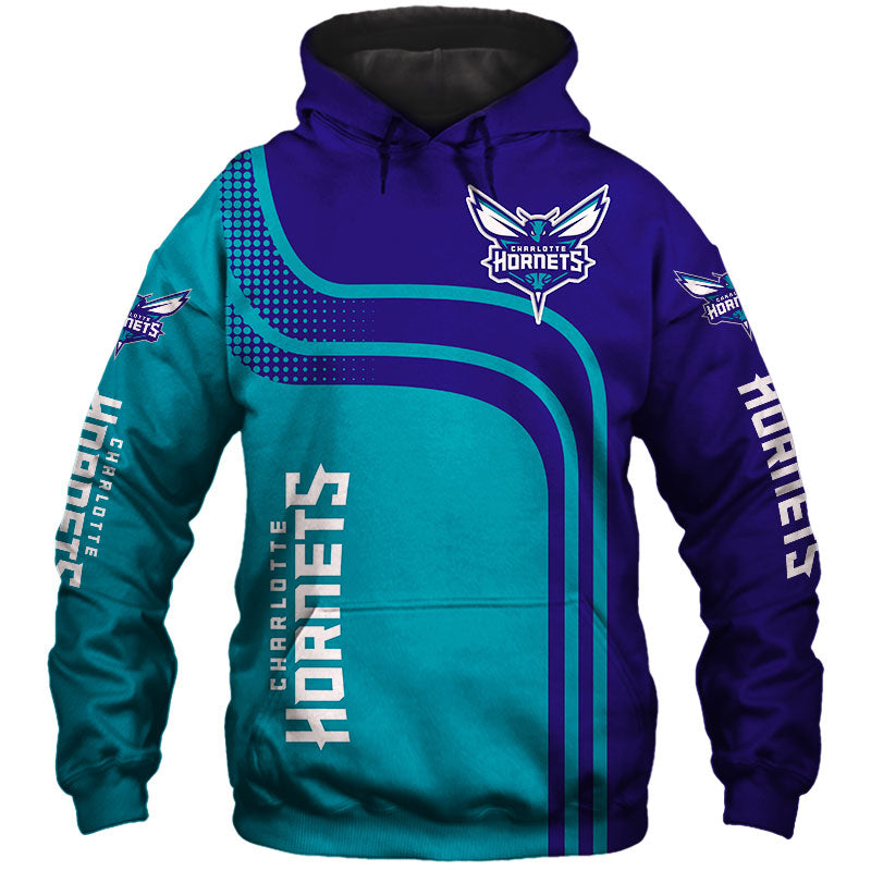 Charlotte Hornets 3d Long Sleeve Hoodie – Official Nba Sweatshirt
